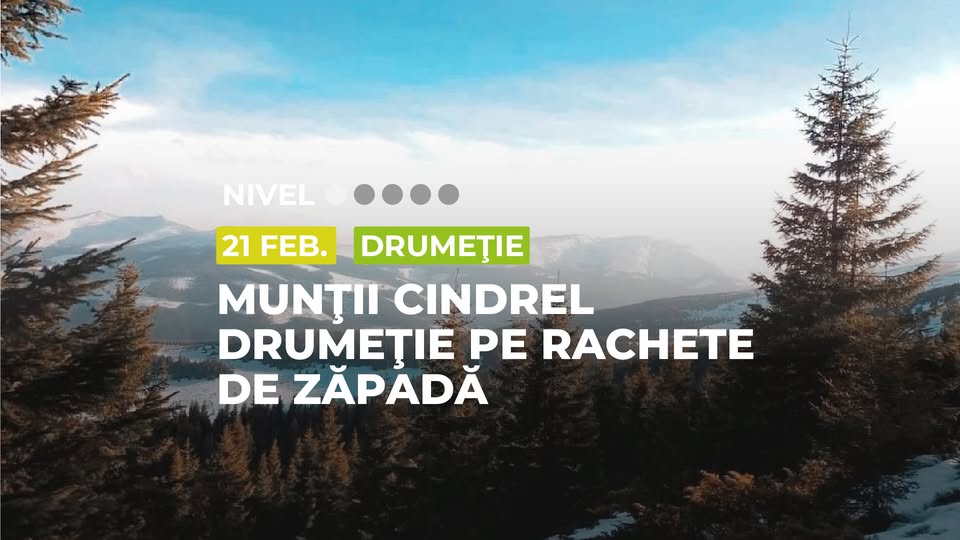Drumeție pentru începători pe rachete de zăpadă: Munții Cindrel