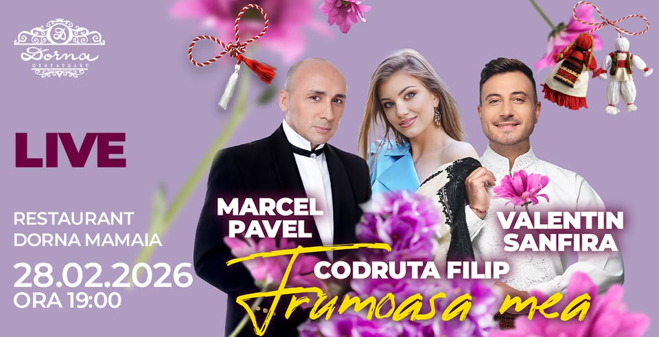 ﻿CONCERT – FRUMOASA MEA – MARCEL PAVEL, VALENTIN SANFIRA si CODRUTA FILIP & BAND