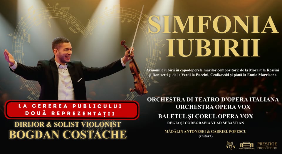 🌹SIMFONIA IUBIRII 🌹SALA UNIRII – CINEMA VICTORIA IASI 🌹22 MARTIE ORA 17:00