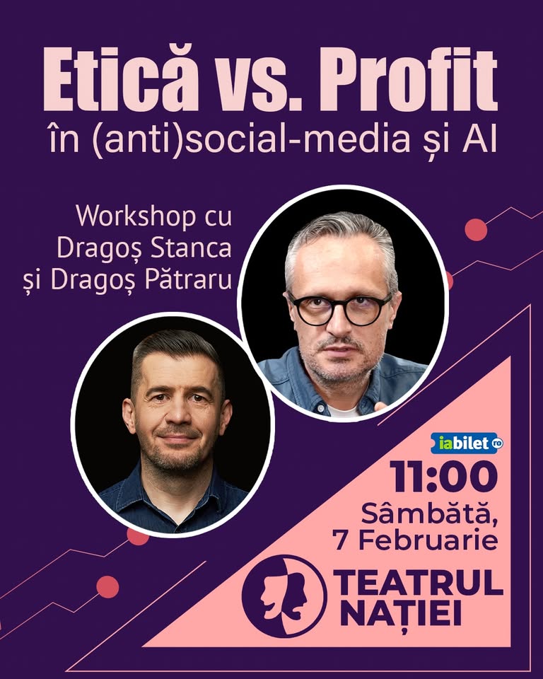 Workshop cu Dragoș Stanca și Dragoș Pătraru — Teatrul Nației