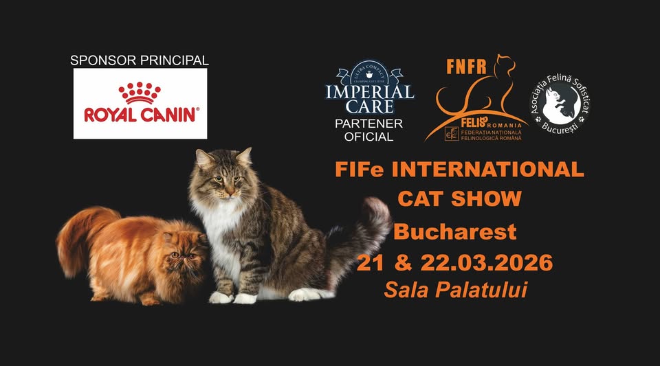 75 & 76 Spring International Catshow Bucharest, “Sala Palatului” 21-22 of March 2026