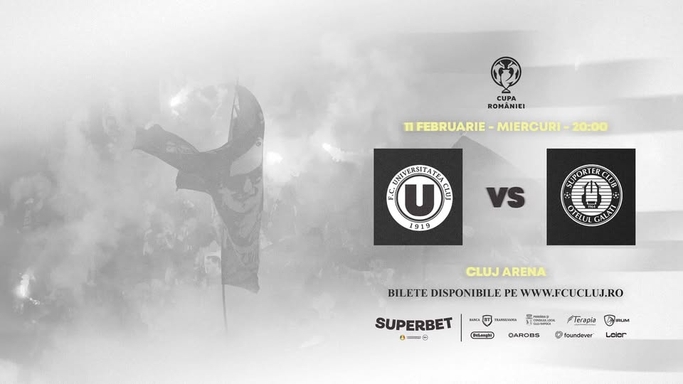 CUPA ROMÂNIEI FC Universitatea Cluj – Oțelul Galați