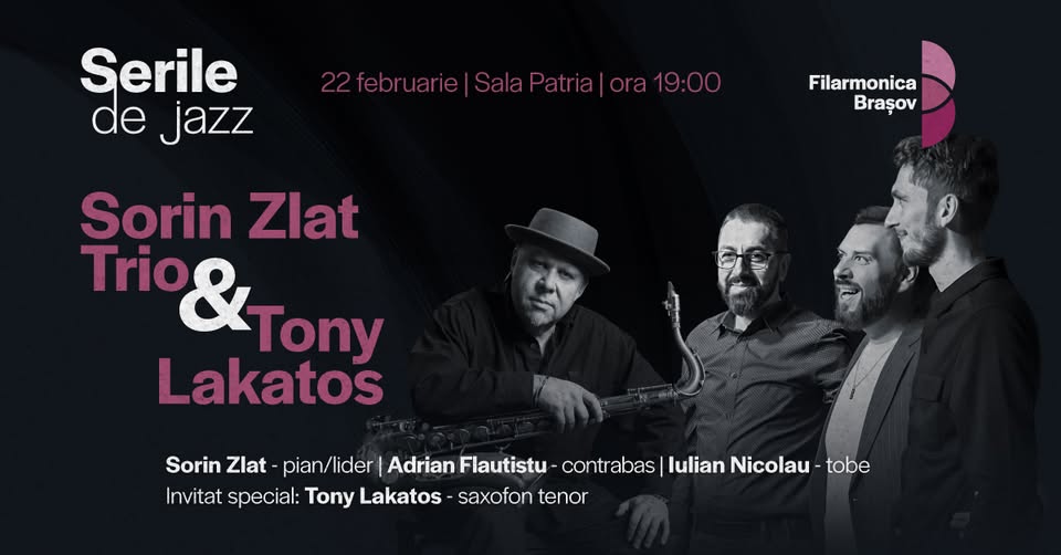 O fuziune de jazz românesc și european cu Sorin Zlat Trio și Tony Lakatos
