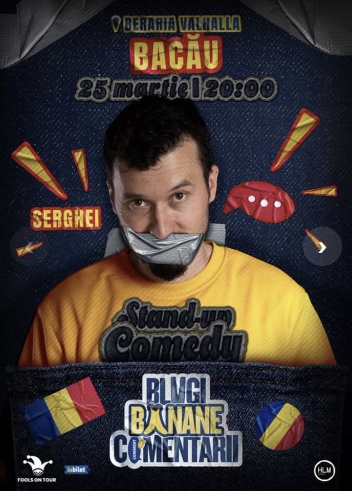 Stand-Up politic cu SERGHEI – „Blugi, banane, comentarii”