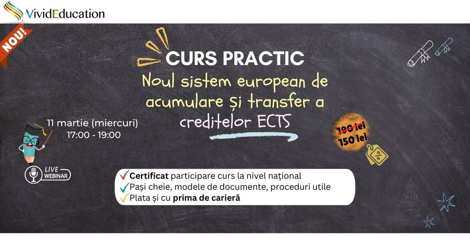 Curs online „Noul sistem european de acumulare și transfer a creditelor ECTS”