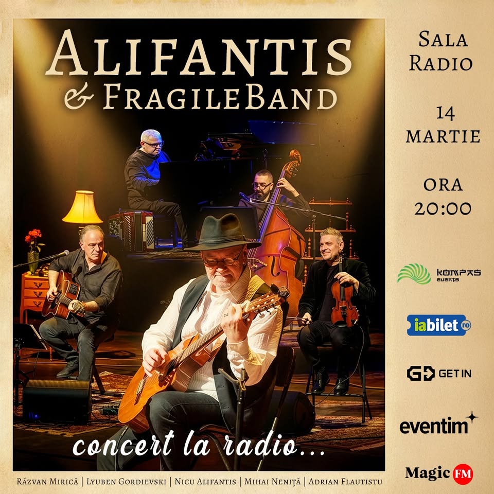 Alifantis & FragileBand aduc „Concert la Radio” pe scena Sălii Radio