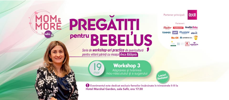 MOM&MORE: Pregătiți pentru bebeluș – Alăptarea și hrănirea nou-născutului și a sugarului