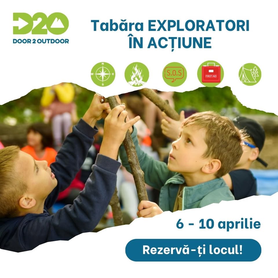Tabără EXPLORATORI ÎN ACȚIUNE ( tabără de zi )| 6 – 10 aprilie,  Valea Budului