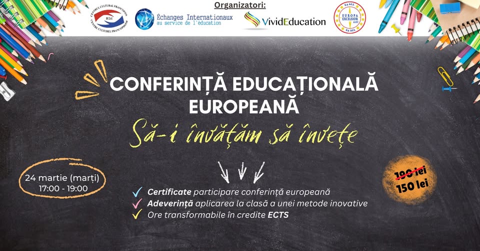 Conferință europeană online „Să-i învățăm să învețe”