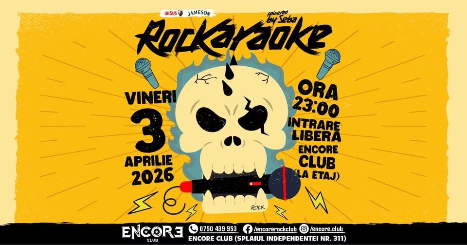 RocKaraoke @ Encore Club | 3.04.2026 | Ora 23:00