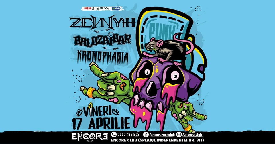 Zennyth x Balozaibar x Kronophagia live in Encore Club | 17.04.2026 | Ora 19:00