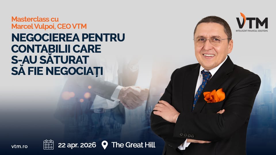 Masterclass cu Marcel Vulpoi: ”Negocierea pentru contabilii care s-au săturat să fie negociați”