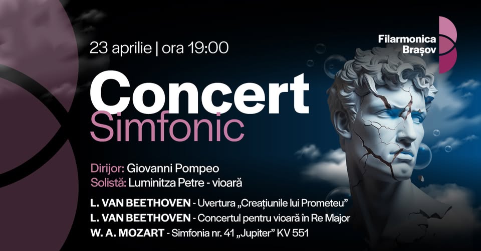 Concert Simfonic cu Giovanni Pompeo, Luminitza Petre și orchestra Filarmonicii Brașov