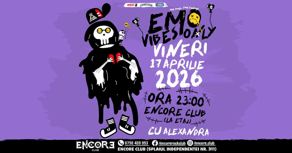 Emo Vibes Only | Encore Club | 17.04.2026 | Ora 23:00