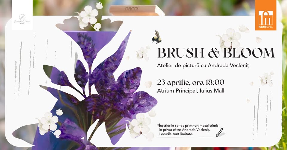 Brush and Bloom – Atelier de pictură cu Andrada Vecleniț