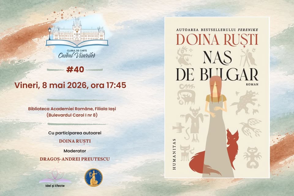 Clubul de carte „Cuibul visurilor” – (#40) – „Nas de bulgar” de Doina Ruști