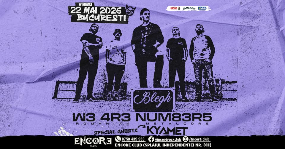 W3 4R3 NUM83R5 x Kyamet live in Encore Club | 22.05.2026 | 20:00