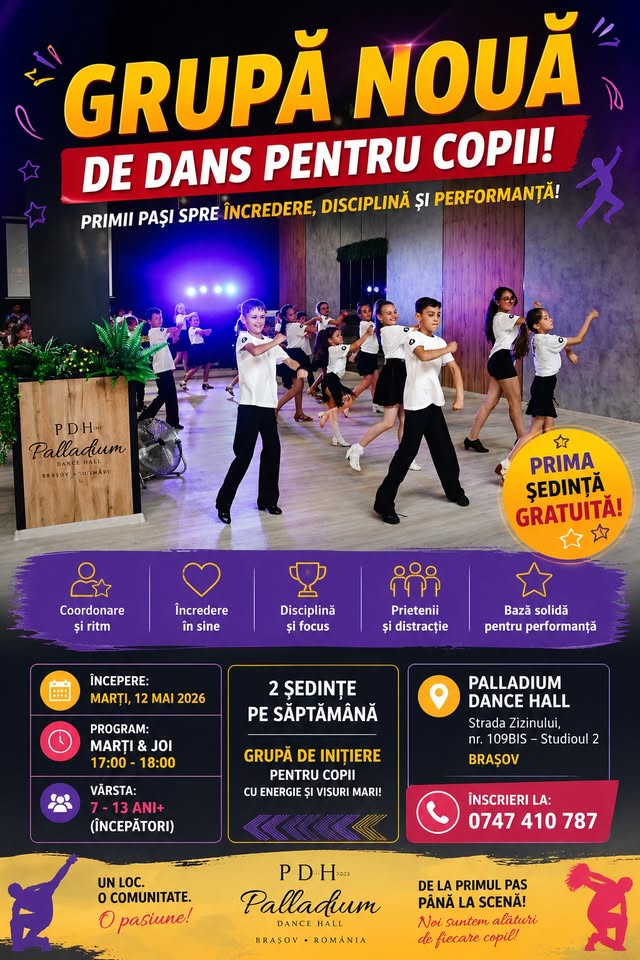 Grupă nouă dans copii începători (7–13 ani) | Palladium Dance Hall