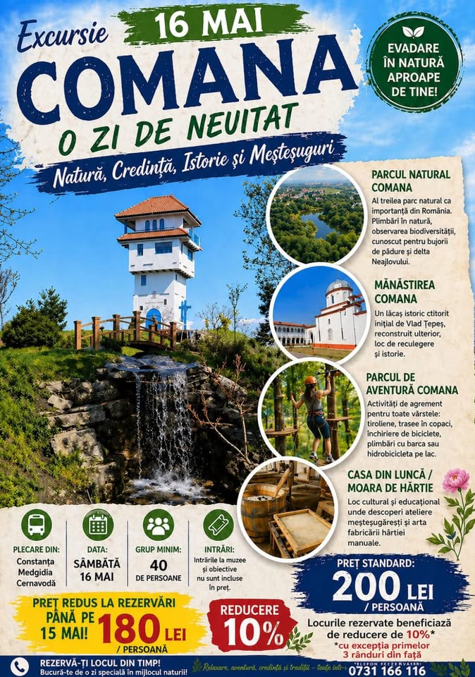 16 MAI COMANA🌈 Natură, Credință, Istorie și Meșteșuguri