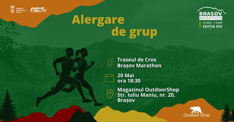 Alergare de grup Brașov Marathon x OutdoorShop
