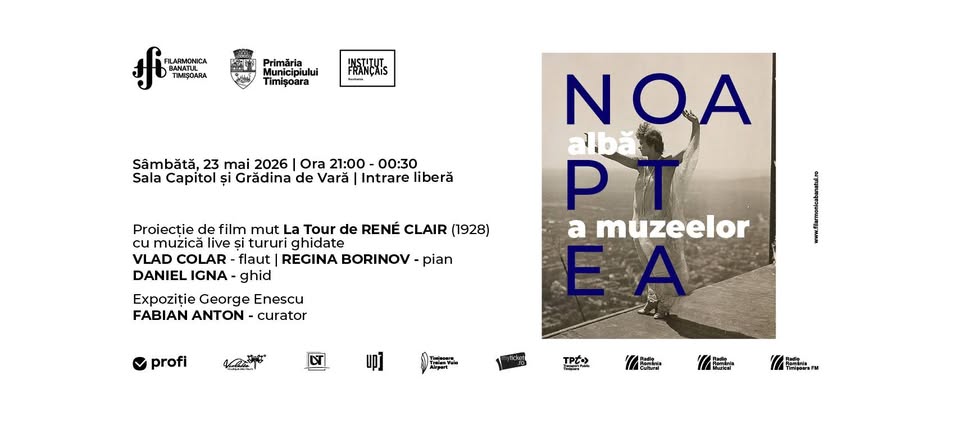 Noaptea Albă a Muzeelor la Filarmonica Banatul | Proiecție de film, muzică live & tururi ghidate