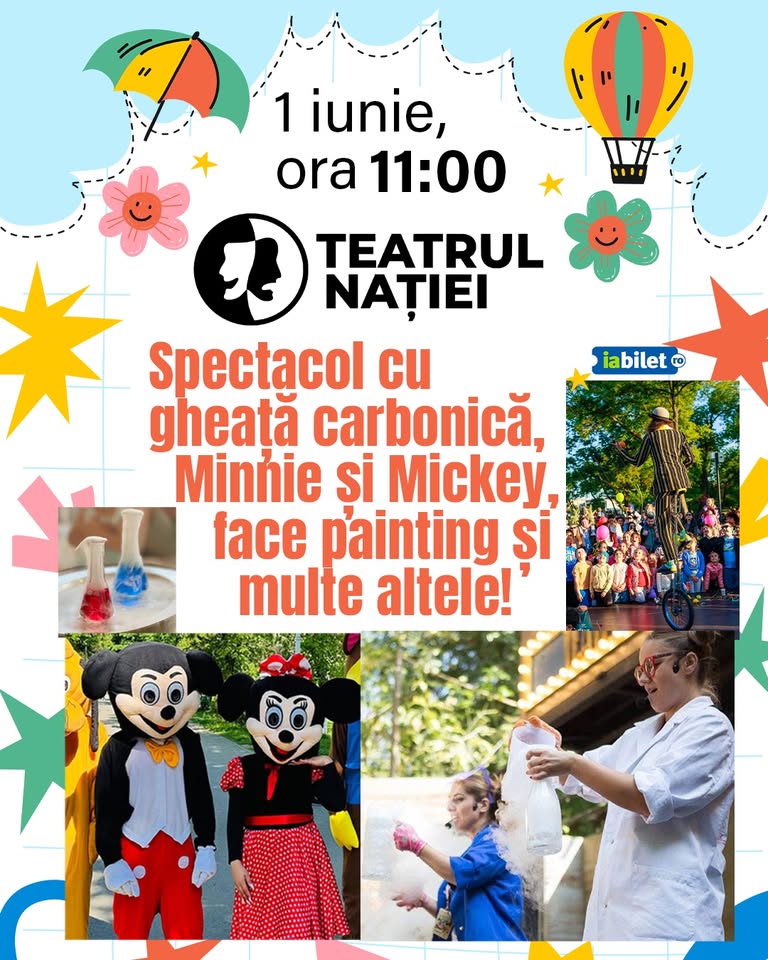 1 iunie: Activități pentru copii — Teatrul Nației