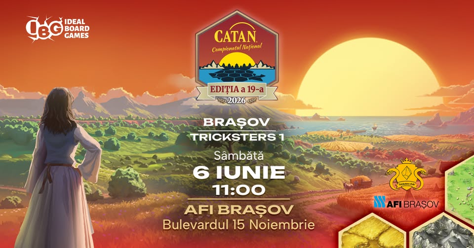 Campionatul Național de Catan – Etapa locală Brașov 2026 – ediția de vară @AFI Brașov