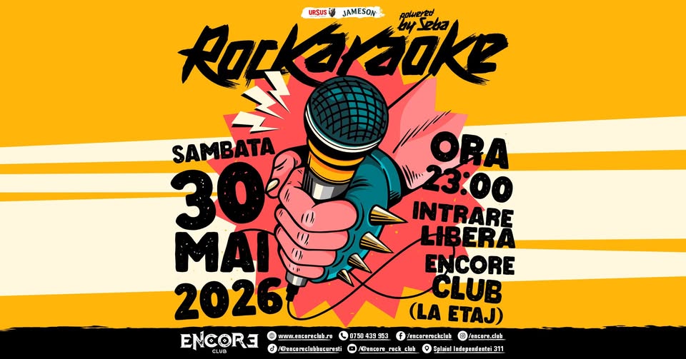 RocKaraoke @ Encore Club | 30.05.2026 | Ora 23:00