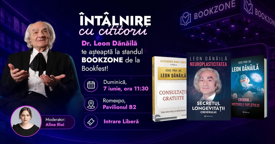 Dr. Leon Dănăilă te așteaptă la standul Bookzone de la Bookfest