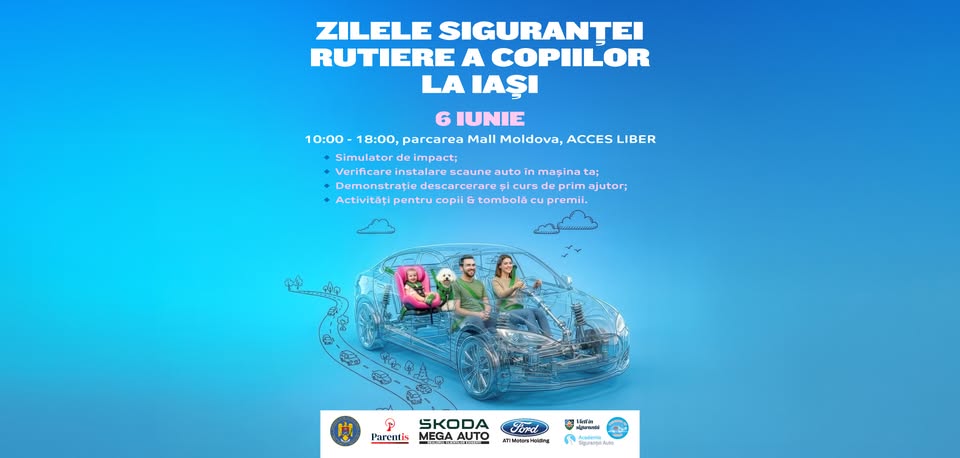 Zilele Siguranței Rutiere a Copiilor la Iași – Mall Moldova – 6 iunie 2026