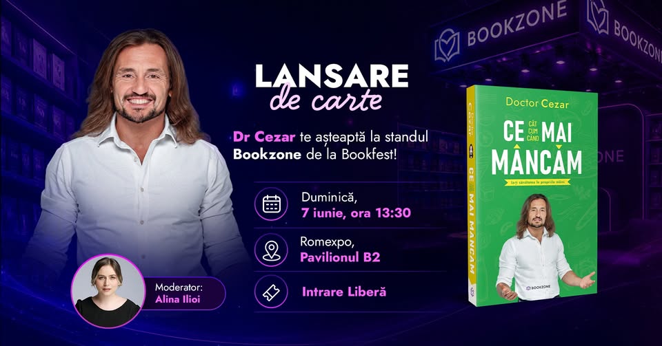 Dr. Cezar te așteaptă la standul Bookzone de la Bookfest | Lansare de carte