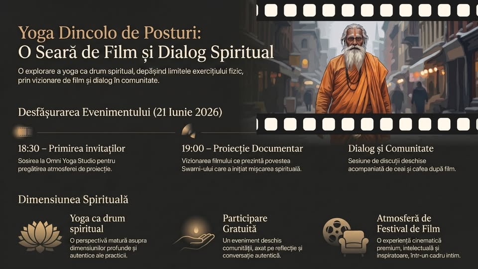 Yoga dincolo de posturi: o seară de film și dialog