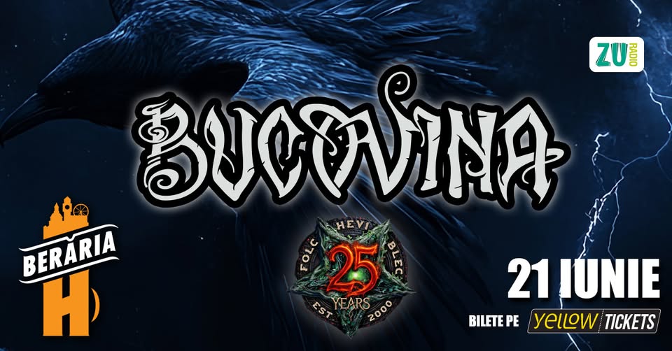 Concert BUCOVINA pe 21 iunie la Berăria H