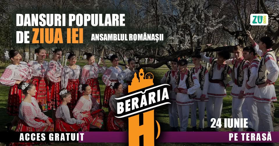 Dansuri Populare de Ziua Iei cu Ansamblul Românașii pe terasă