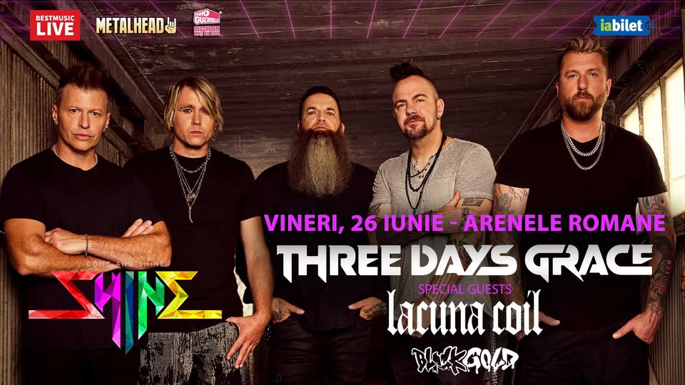 Three Days Grace, Lacuna Coil, Black Gold @ Shine Festival la Arenele Romane