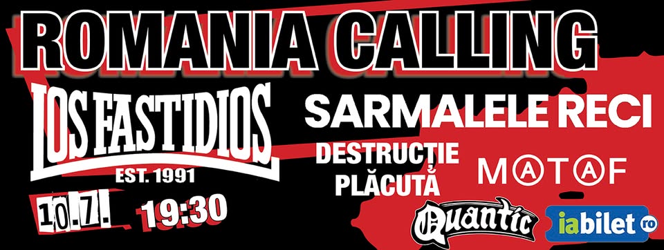 LOS FASTIDIOS / SARMALELE RECI – vineri, 10.07.26 Bucuresti @ Quantic