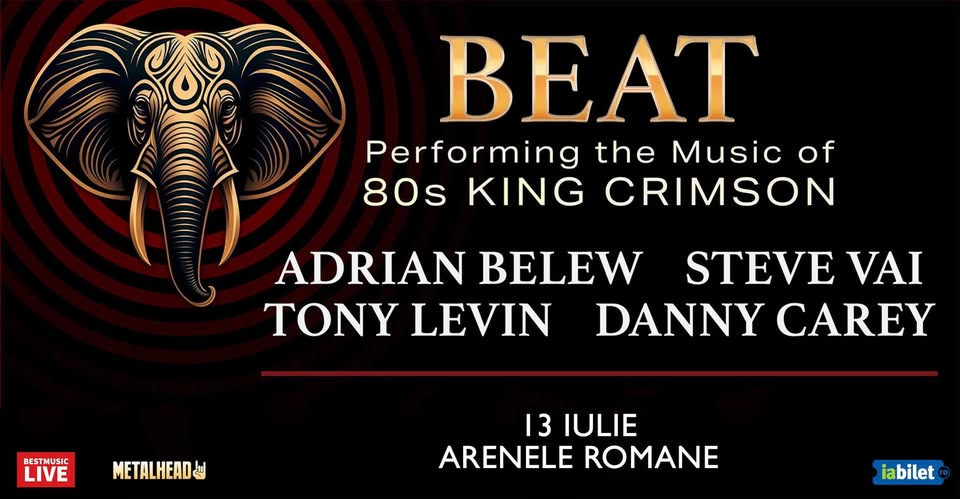 BEAT – Danny Carey (Tool), Steve Vai, Adrian Belew, Tony Levin (King Crimson)