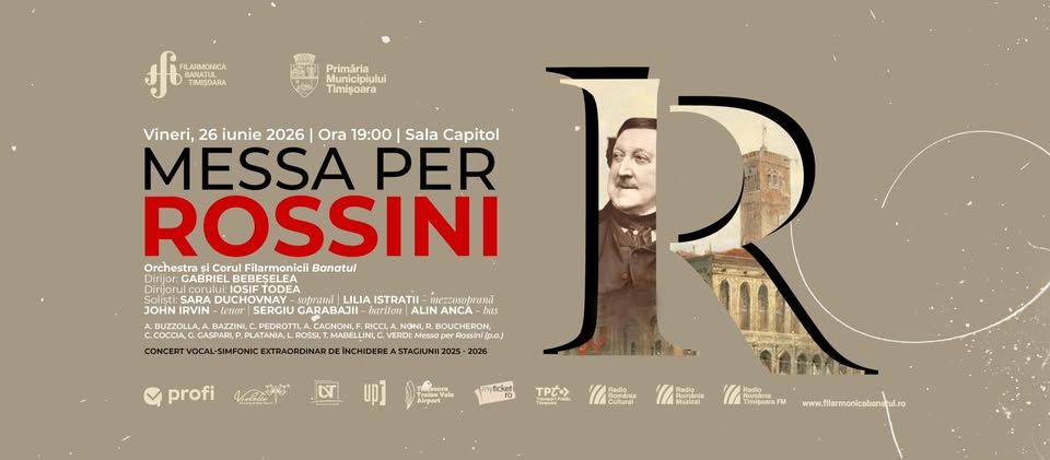 MESSA PER ROSSINI | Concert vocal-simfonic extraordinar |  Dirijor: Gabriel Bebeșelea