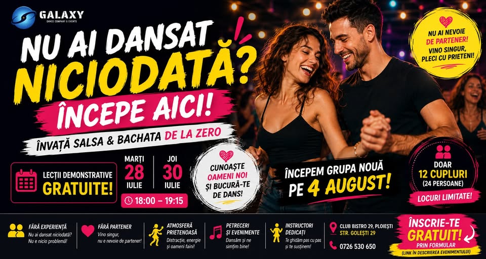 Invata sa dansezi si cunoaste oameni noi in Ploiesti !