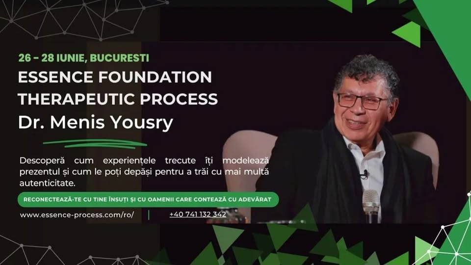 Seminar terapeutic FOUNDATION BUCUREȘTI cu Dr. Menis Yousry