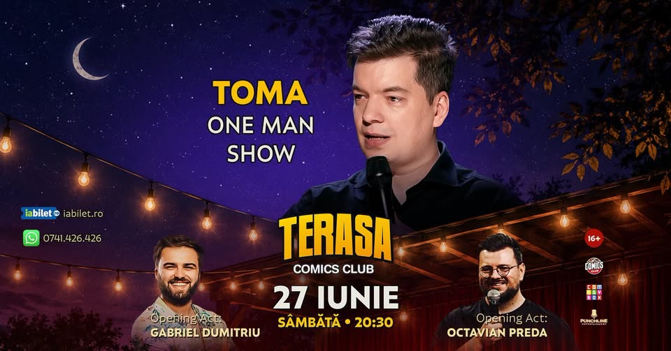 One Man Show cu Toma pe Terasa Comics