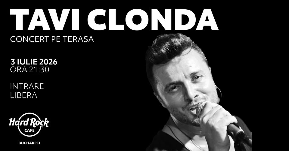 Concert Tavi Clonda Band pe 3 iulie I Pe terasă I Intrare liberă