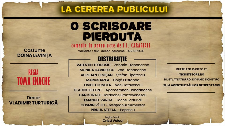O scrisoare pierduta – Timisoara