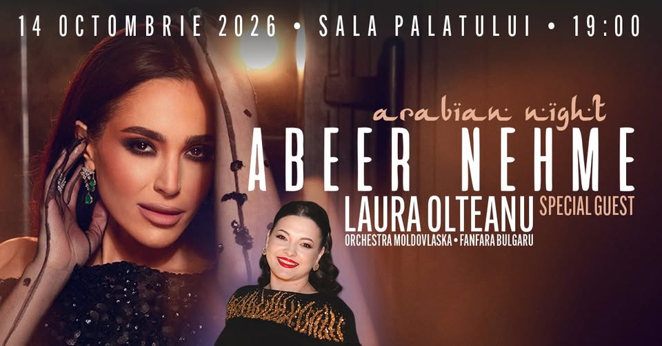 Arabian Night cu ABEER NEHME – Concert extraordinar la Sala Palatului