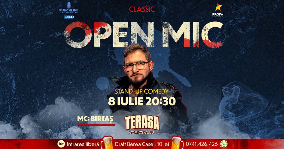 Classic Open Mic pe Terasa Comics cu Birtaș  🎤