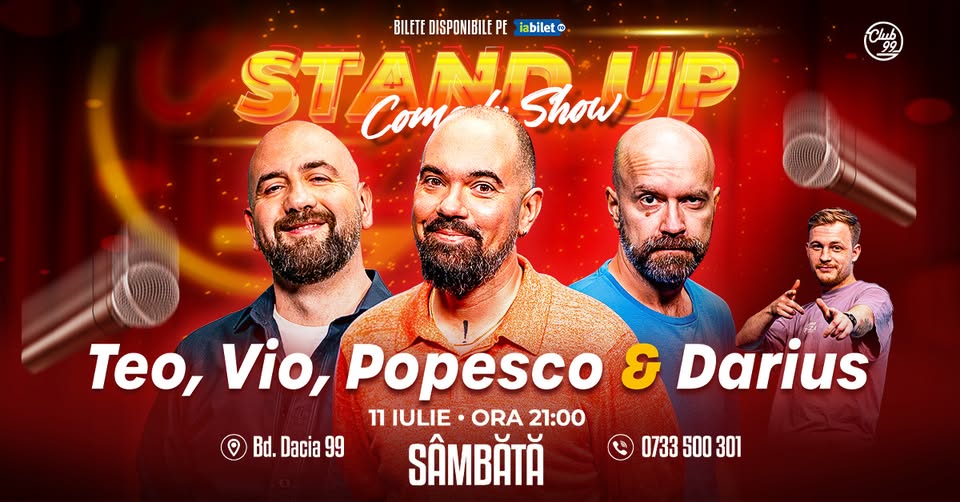 Teo, Vio, Cristi Popesco – Darius Grigorie | Stand Up Comedy @Club99
