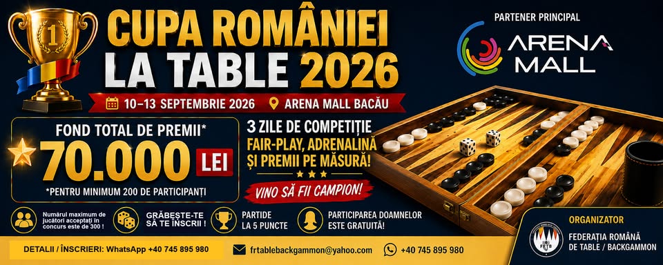 CUPA ROMANIEI LA TABLE 2026