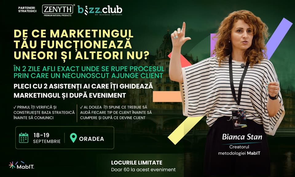 CUM SĂ NU MAI PIERZI BANI ÎN MARKETING – INTENSIV – ORADEA