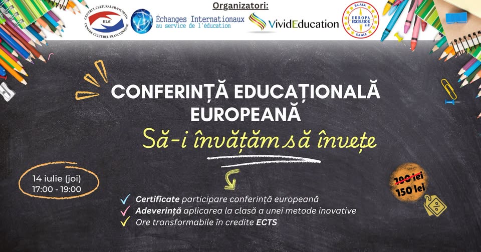 Conferință europeană online „Să-i învățăm să învețe”