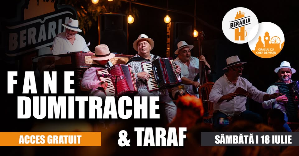 Fane Dumitrache & Taraful său live la Berăria H pe 18 iulie #PeTerasă